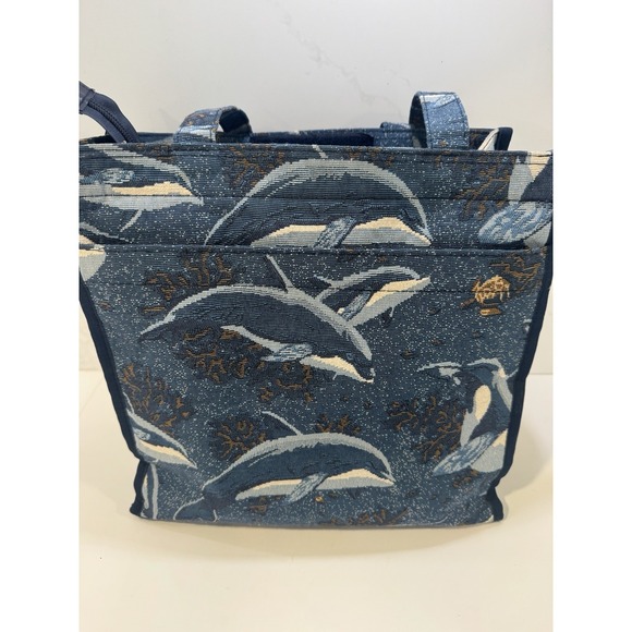 Orca Handbag Tote Purse Clean Whale Zipper - Picture 4 of 9